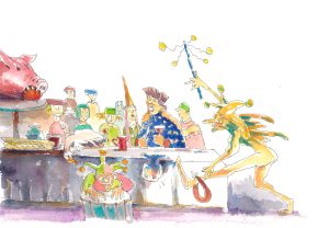 illustratie voor 'een très wonderbaarlijke reis' van de broers Van Lymborch'